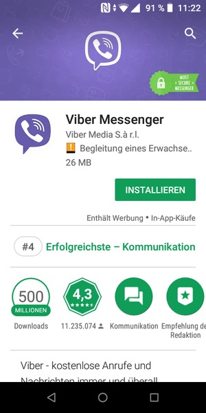 Wählen Sie INSTALLIEREN