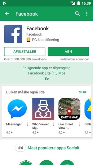 Vælg ÅBN