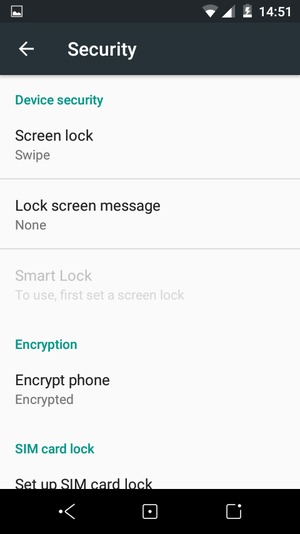 Select Screen lock
