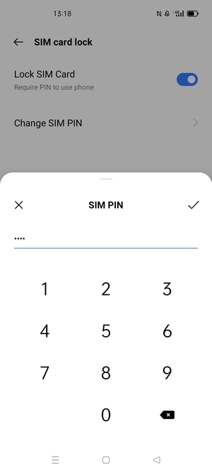Enter Current SIM PIN and select OK