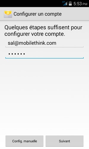 Saisissez votre adresse e-mail et votre mot de passe. Sélectionnez Suivant