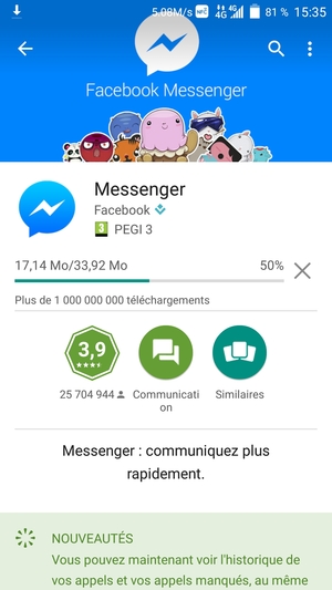 Veuillez attendre la fin de la procédure d'installation