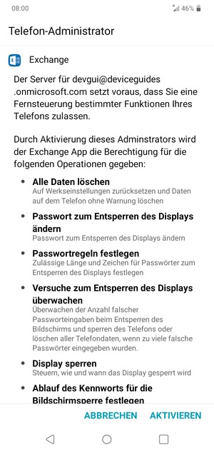 Wählen Sie AKTIVIEREN