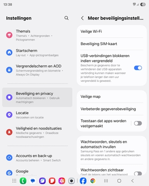 Selecteer Beveiliging SIM-kaart