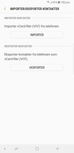 Velg IMPORTER