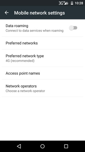 Select Access point names