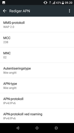 Bla ned og skriv inn MMS-informasjon