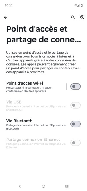 Sélectionnez Point d'accès Wi-Fi