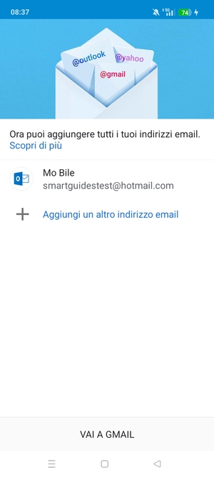 Seleziona VAI A GMAIL