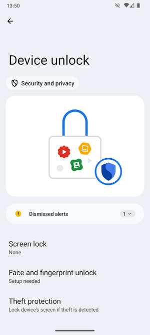 Select Screen lock