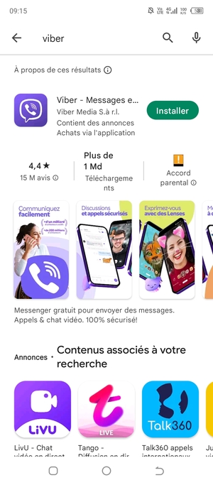 Sélectionnez l'appli