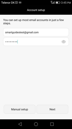 Enter your Gmail or Hotmail address and password. Select Next