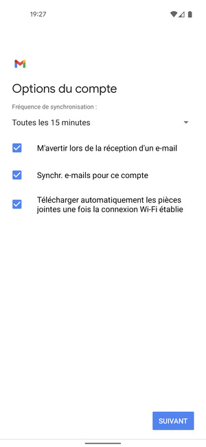 Sélectionnez SUIVANT