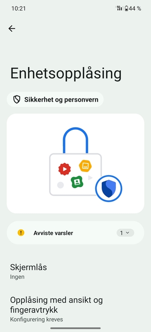 Velg Skjermlås