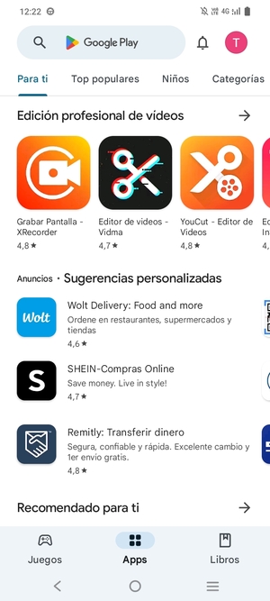 Seleccione la barra de Búsqueda