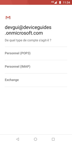 Sélectionnez Exchange