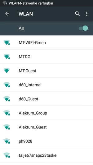 Wählen Sie das Wireless-Netzwerk, zu dem Sie eine Verbindung herstellen möchten