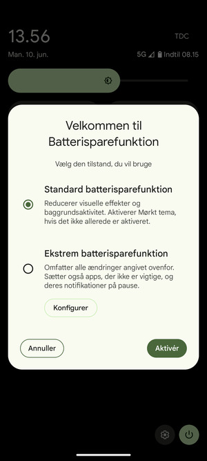 Vælg Aktivér