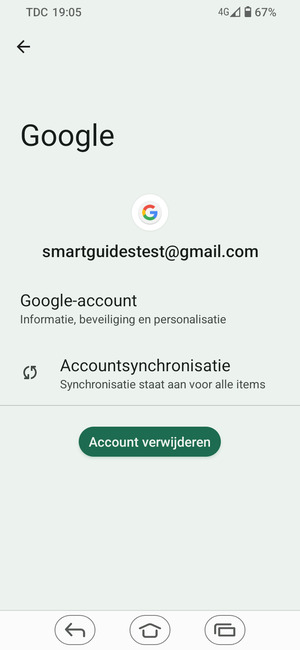 Selecteer Accountsynchronisatie