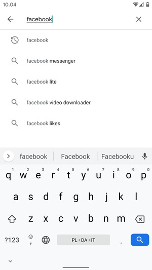 Enter the app name and select Search