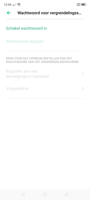Selecteer Schakel wachtwoord in