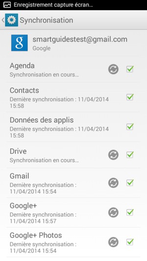 Vos informations seront synchronisées