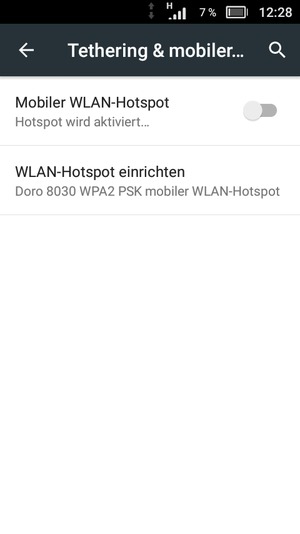 Wählen Sie WLAN-Hotspot einrichten