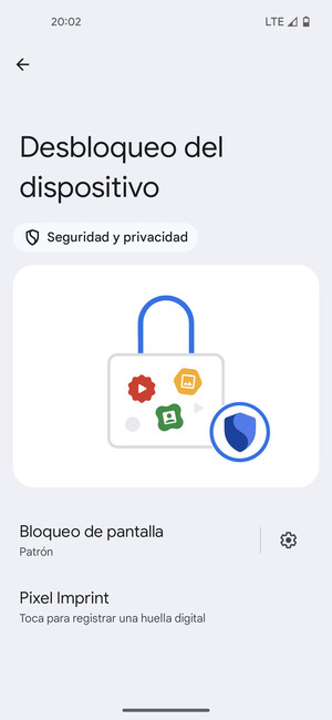 El teléfono ha sido asegurado con un bloqueo de pantalla