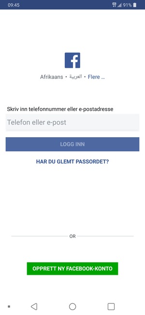 Applikasjonen er klar til bruk