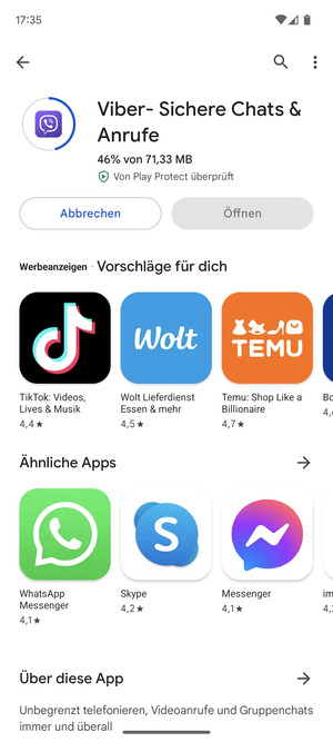 Warten Sie, bis der Installationsprozess  beendet ist