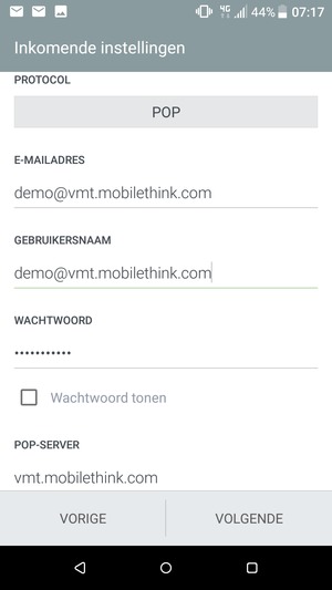 Selecteer PROTOCOL