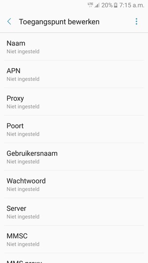 Voer internetgegevens in