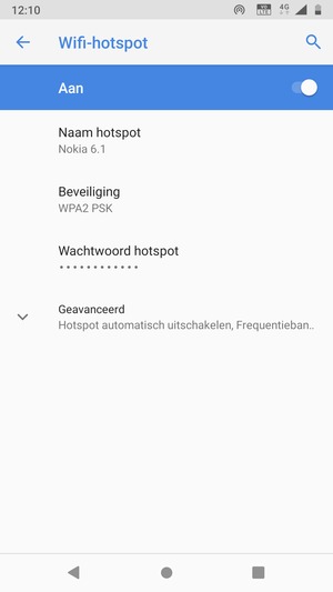 Uw telefoon is nu geïnstalleerd voor gebruik als modem