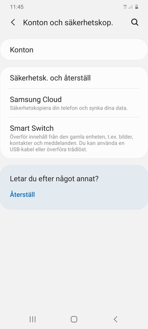 Välj Konton