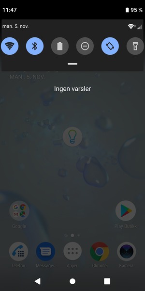 Dra ned toppmenyen igjen