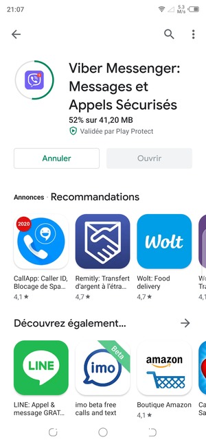 Veuillez attendre la fin de la procédure d'installation