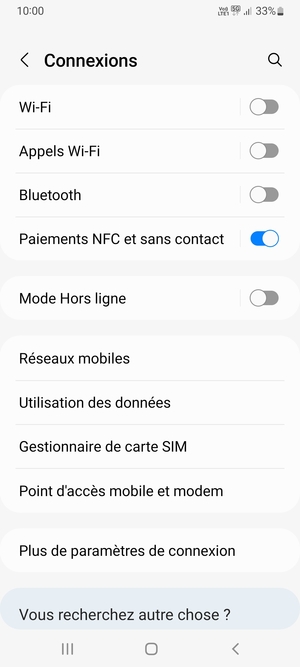 Sélectionnez Réseaux mobiles
