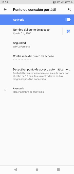 El teléfono ha sido configurado para su uso como módem
