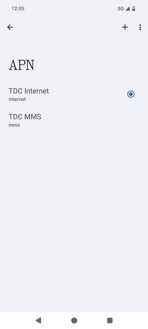 Seleziona il punto di accesso Internet