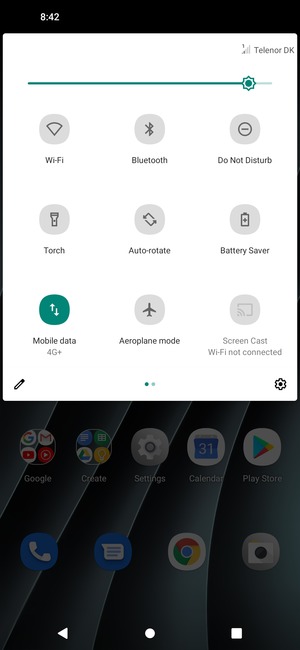 Adjust brightness to the required level