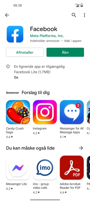 Vælg Åbn