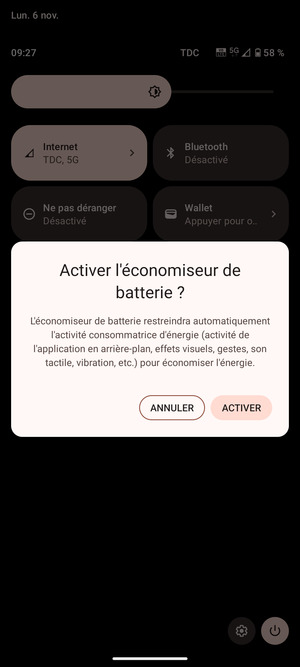 Sélectionnez ACTIVER
