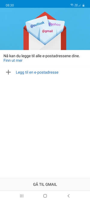 Velg Legg til en e-postadresse