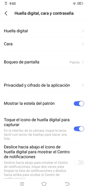 El teléfono ha sido asegurado con un bloqueo de pantalla