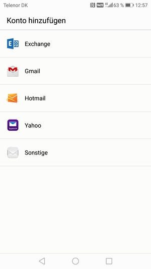 Wählen Sie Hotmail