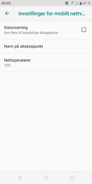 For å bytte nettverk hvis det oppstår nettverksproblemer, velg Nettoperatører