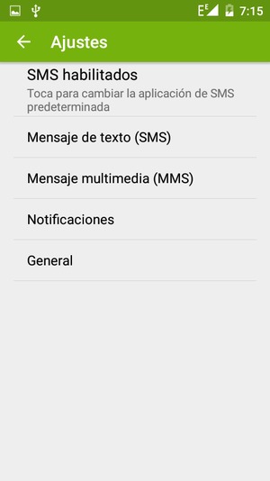 Seleccione Mensaje de texto (SMS)