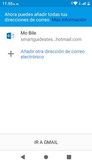 Seleccione IR A GMAIL
