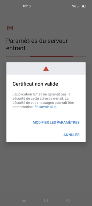 Sélectionnez MODIFIER LES PARAMÈTRES