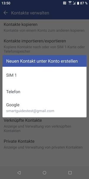 Wählen Sie Ihr Google Konto